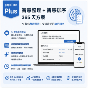 gogoTime Plus 待辦事項 智慧整理 365 天方案